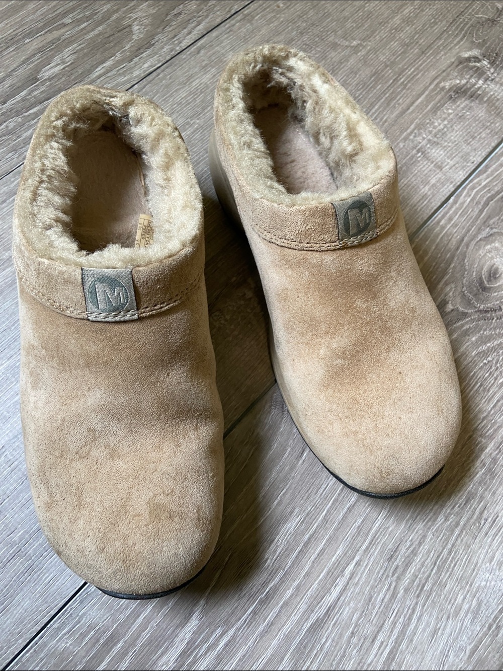 Merrell Women's Tan Suede Mules